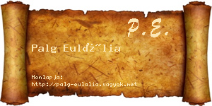 Palg Eulália névjegykártya